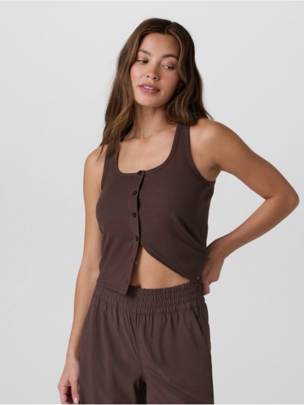 Vuori pose cardigan tank brown small